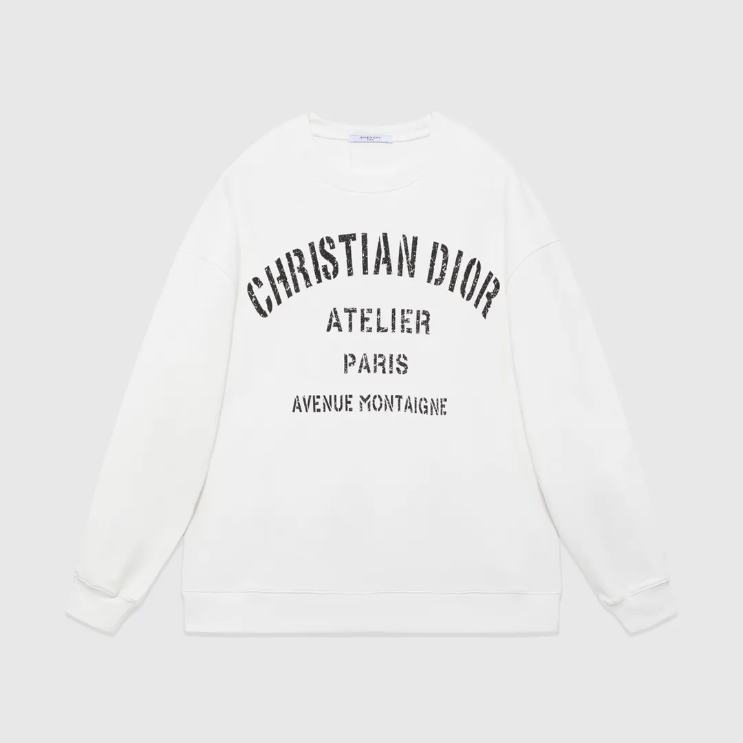 【DIOR 公式旗艦店】ディオール  丸首の衛衣 スウェットご好評に付き再入荷 241114