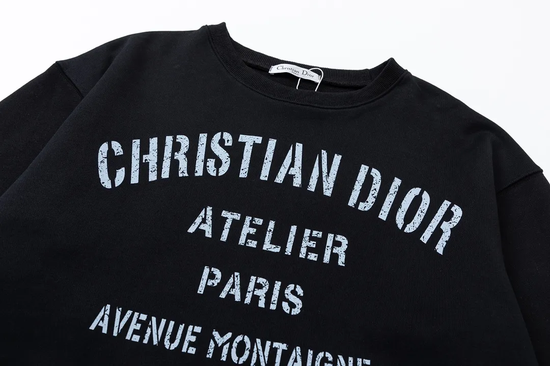 【DIOR 公式旗艦店】ディオール  丸首の衛衣 スウェットご好評に付き再入荷 241114