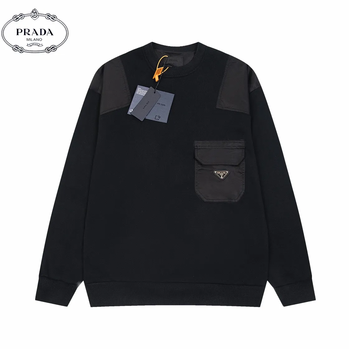 【PRADA 公式旗艦店】プラダ  丸首の衛衣  スウェットご好評に付き再入荷    241113