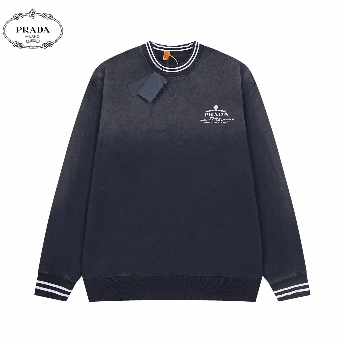【PRADA 公式旗艦店】プラダ  丸首の衛衣 スウェットご好評に付き再入荷 240925