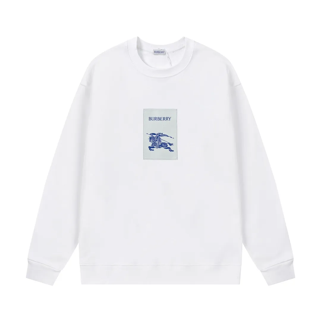 【BURBERRY  公式旗艦店】バーバリー 丸首の衛衣  パーカー ウェットご好評に付き再入荷  240809