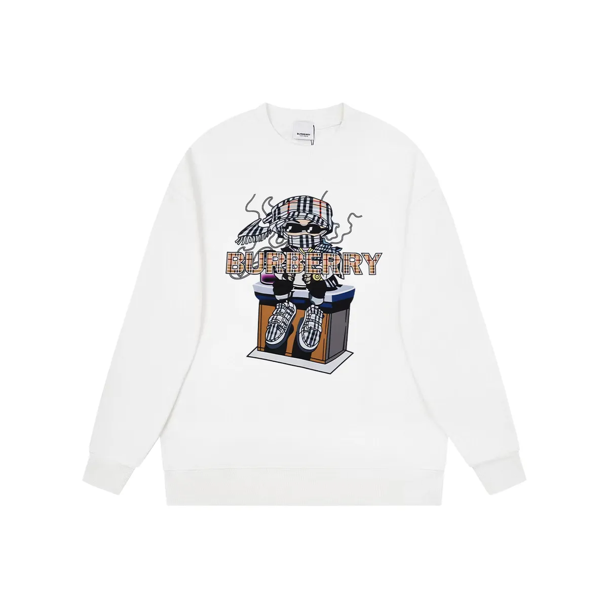 【BURBERRY  公式旗艦店】バーバリー 丸首の衛衣  パーカー ウェットご好評に付き再入荷  240809