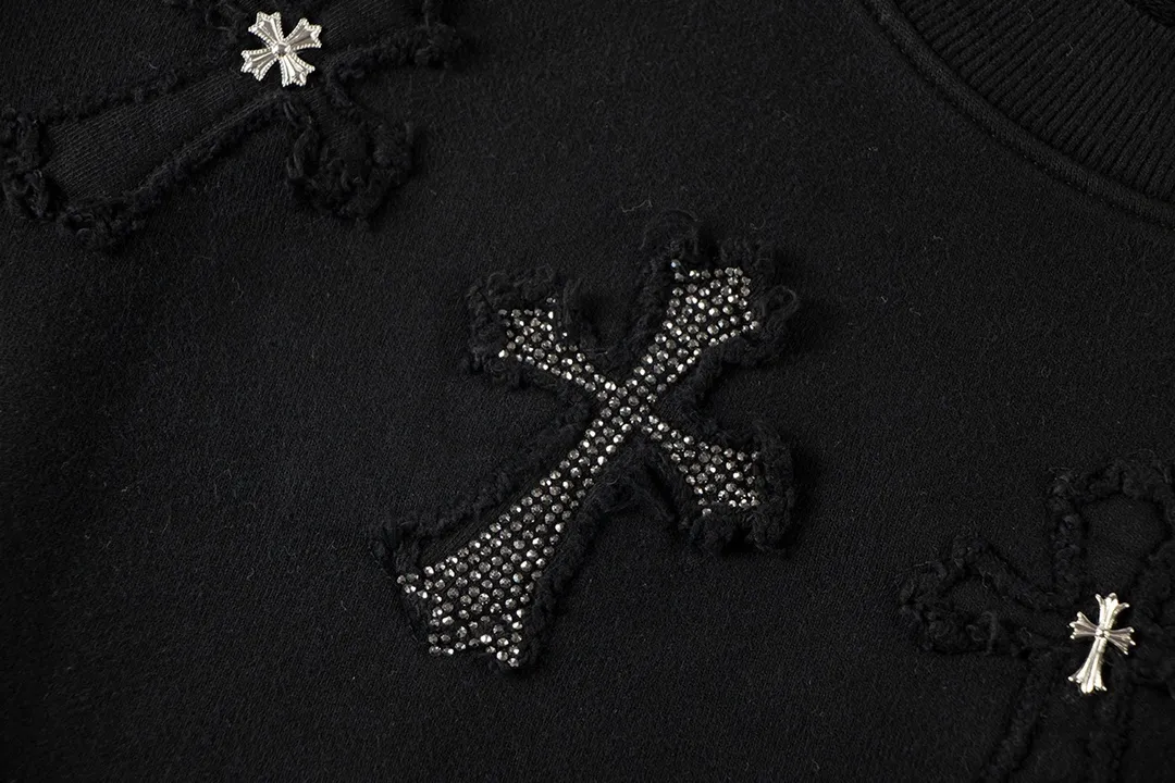 【CHROME HEARTS 公式旗艦店】クロムハーツ  丸首の衛衣 スウェット ご好評に付き再入荷241114