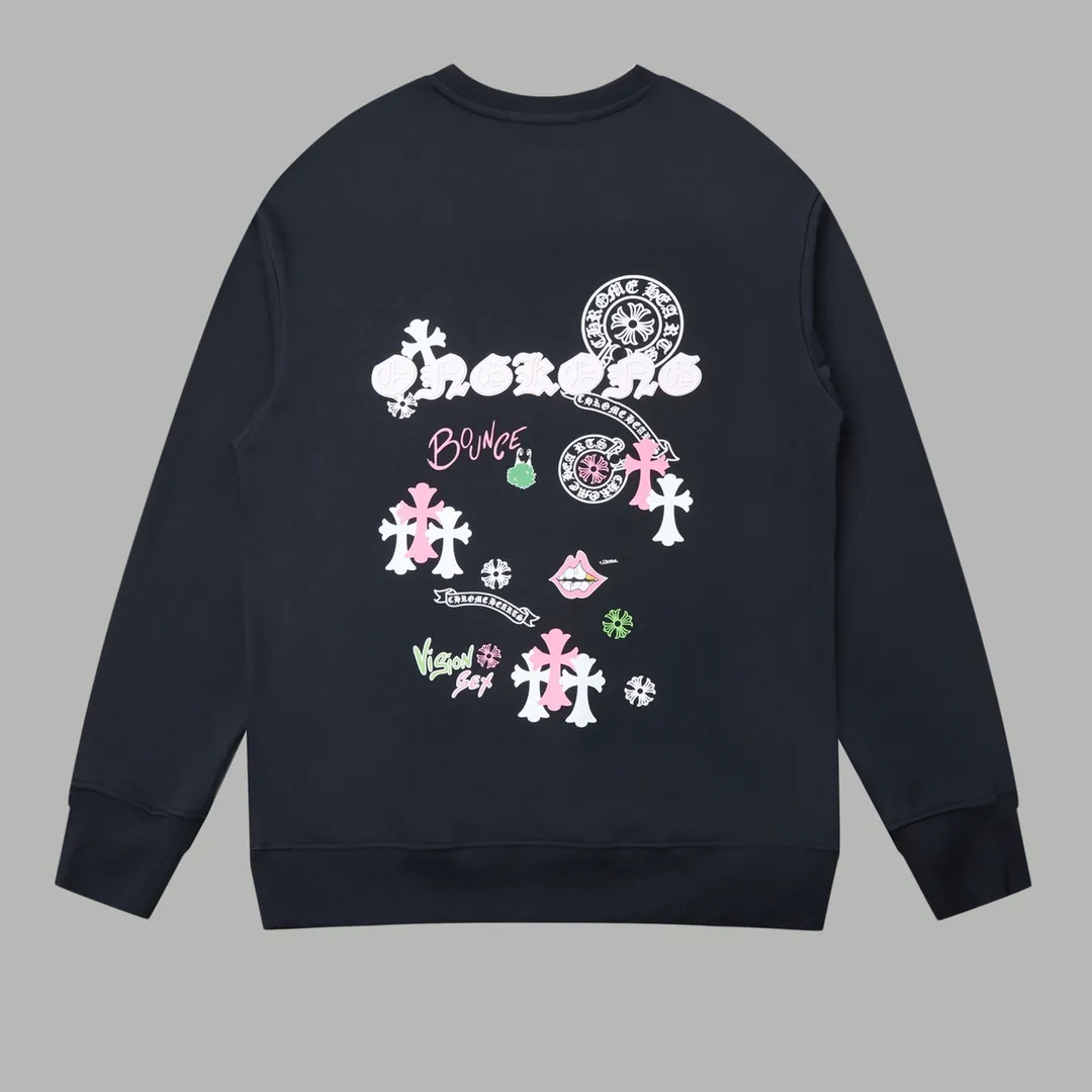 【CHROME HEARTS 公式旗艦店】クロムハーツ  丸首の衛衣 スウェット ご好評に付き再入荷240829