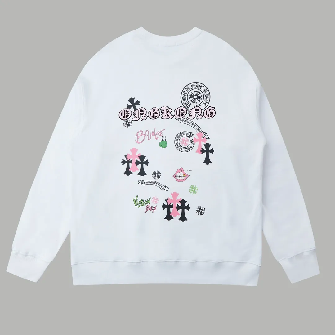 【CHROME HEARTS 公式旗艦店】クロムハーツ  丸首の衛衣 スウェット ご好評に付き再入荷240829