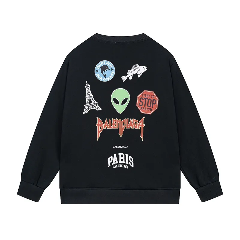 【BALENCIAGA 公式旗艦店】バレンシアガ 丸首の衛衣 スウェット ご好評に付き再入荷！241127
