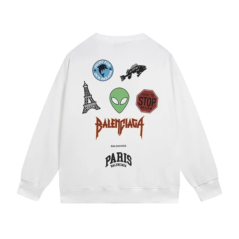 【BALENCIAGA 公式旗艦店】バレンシアガ 丸首の衛衣 スウェット ご好評に付き再入荷！241127