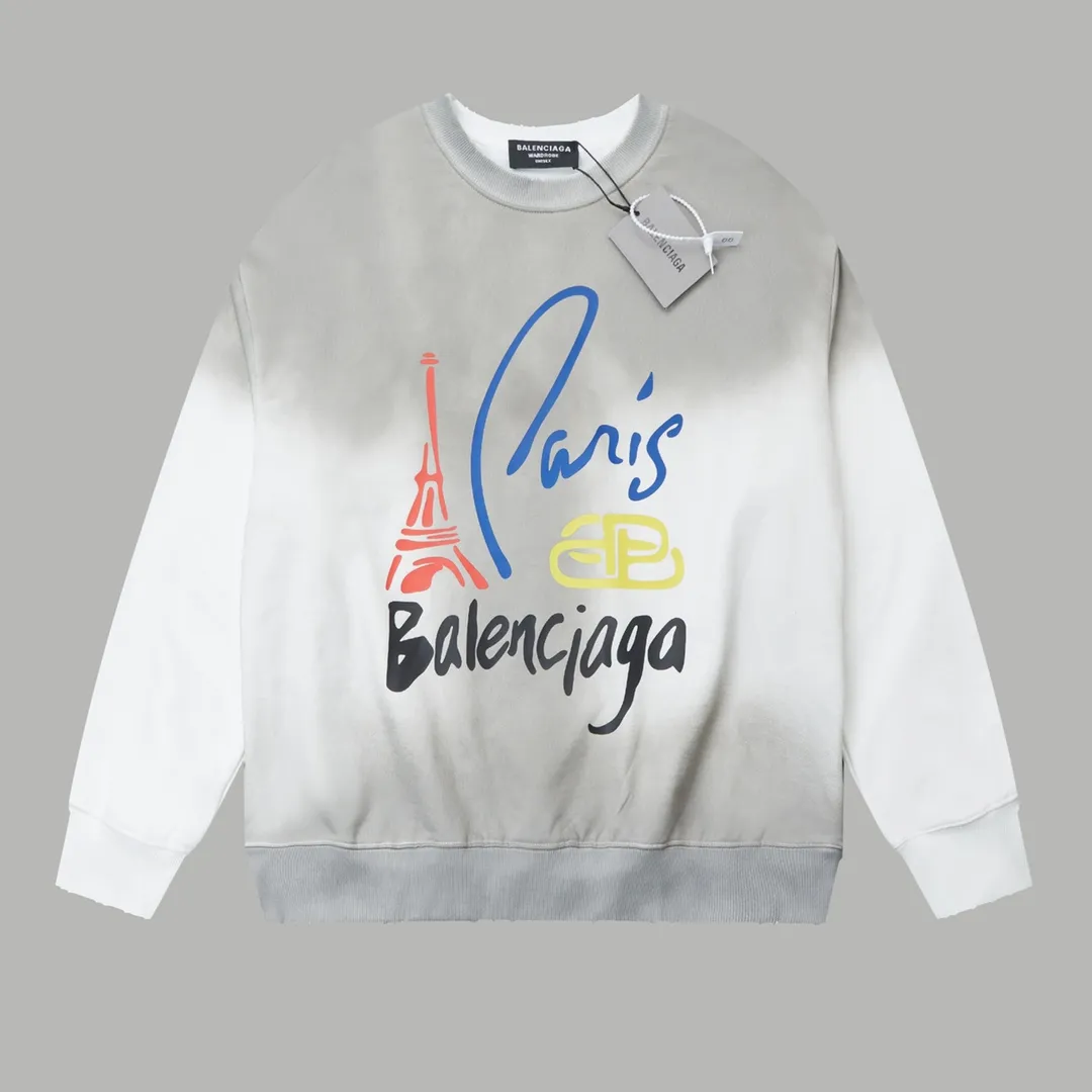 【BALENCIAGA 公式旗艦店】バレンシアガ 丸首の衛衣 スウェット ご好評に付き再入荷！241120