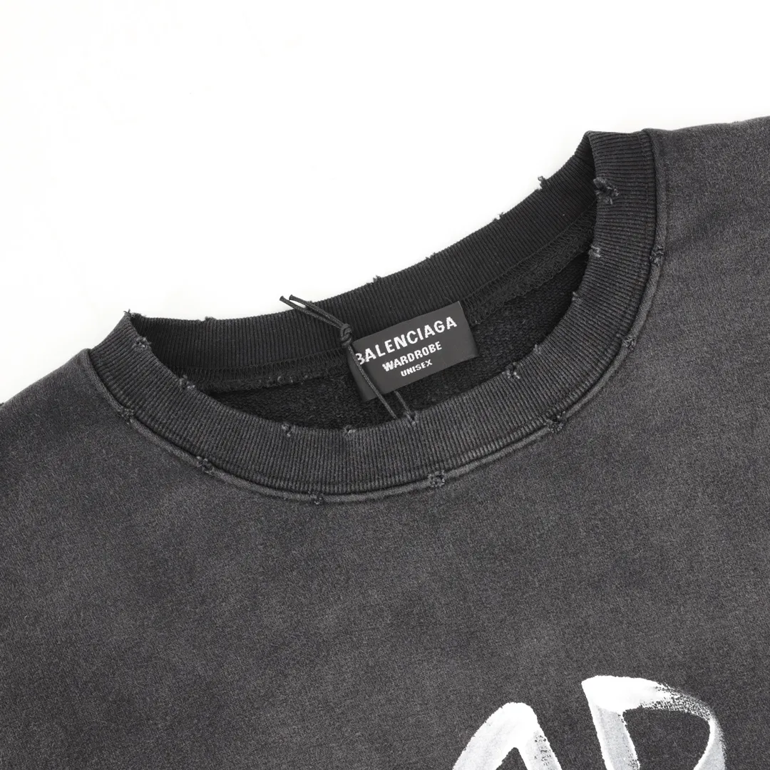 【BALENCIAGA  公式旗艦店】バレンシアガ  丸首の衛衣 スウェットご好評に付き再入荷！241114