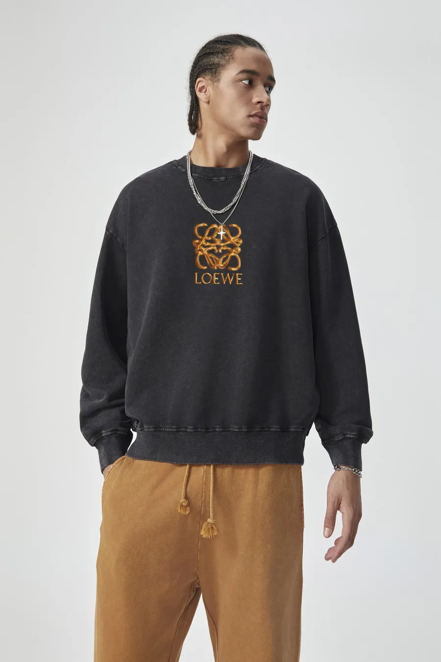 【LOEWE 公式旗艦店】ロエベ 丸首の衛衣 スウェット ご好評に付き再入荷！241115