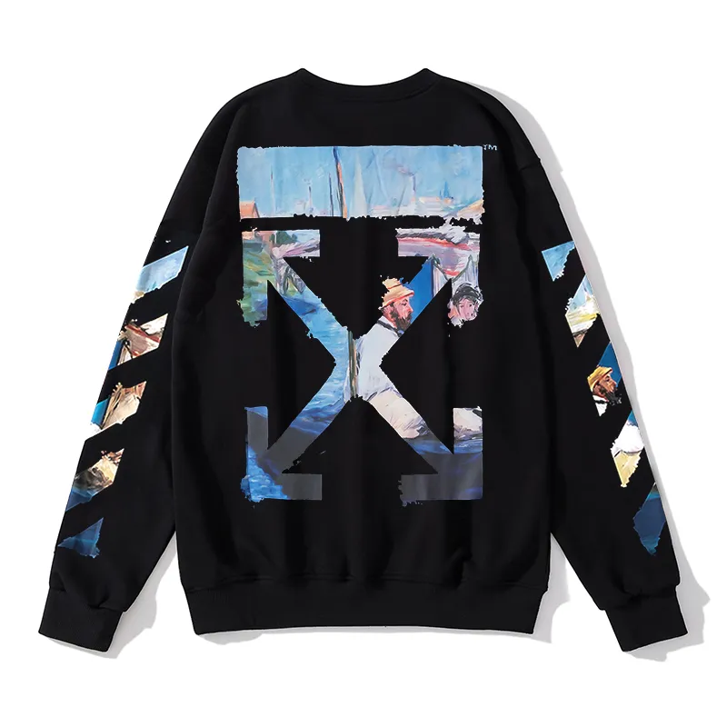 【OFF-WHITE  公式旗艦店】オフホワイト 丸首の衛衣  スウェットご好評に付き再入荷！ 241127
