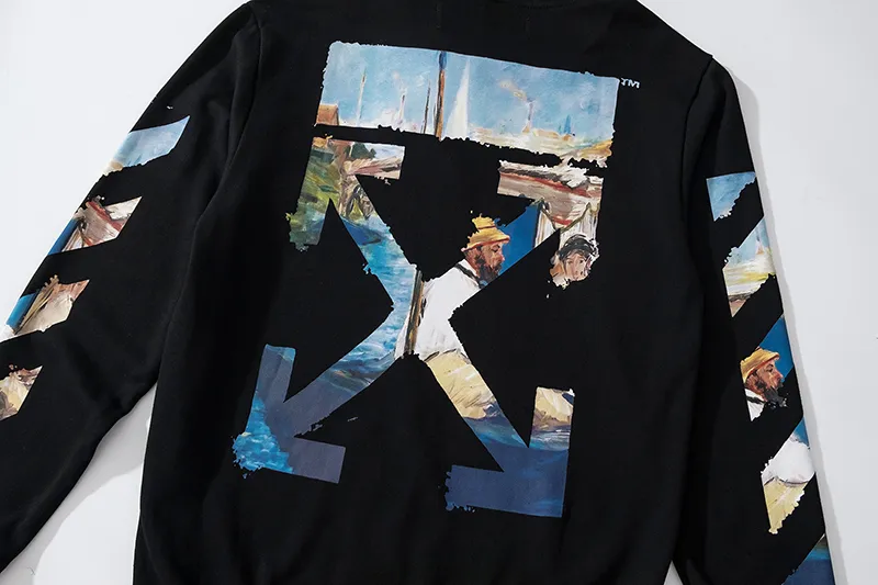 【OFF-WHITE  公式旗艦店】オフホワイト 丸首の衛衣  スウェットご好評に付き再入荷！ 241127