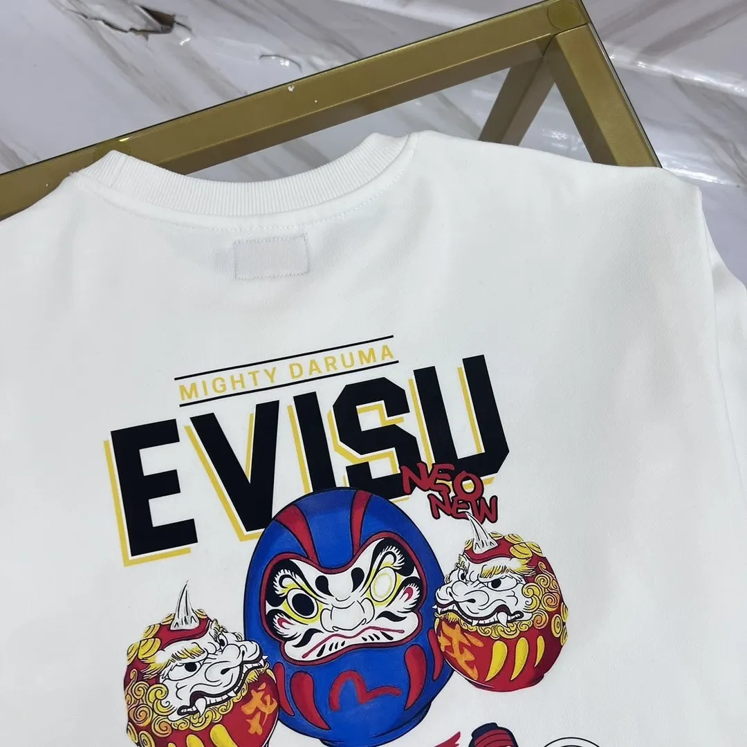 【EVISU 公式旗艦店】エヴィス 丸首の衛衣 スウェット ご好評に付き再入荷 240816