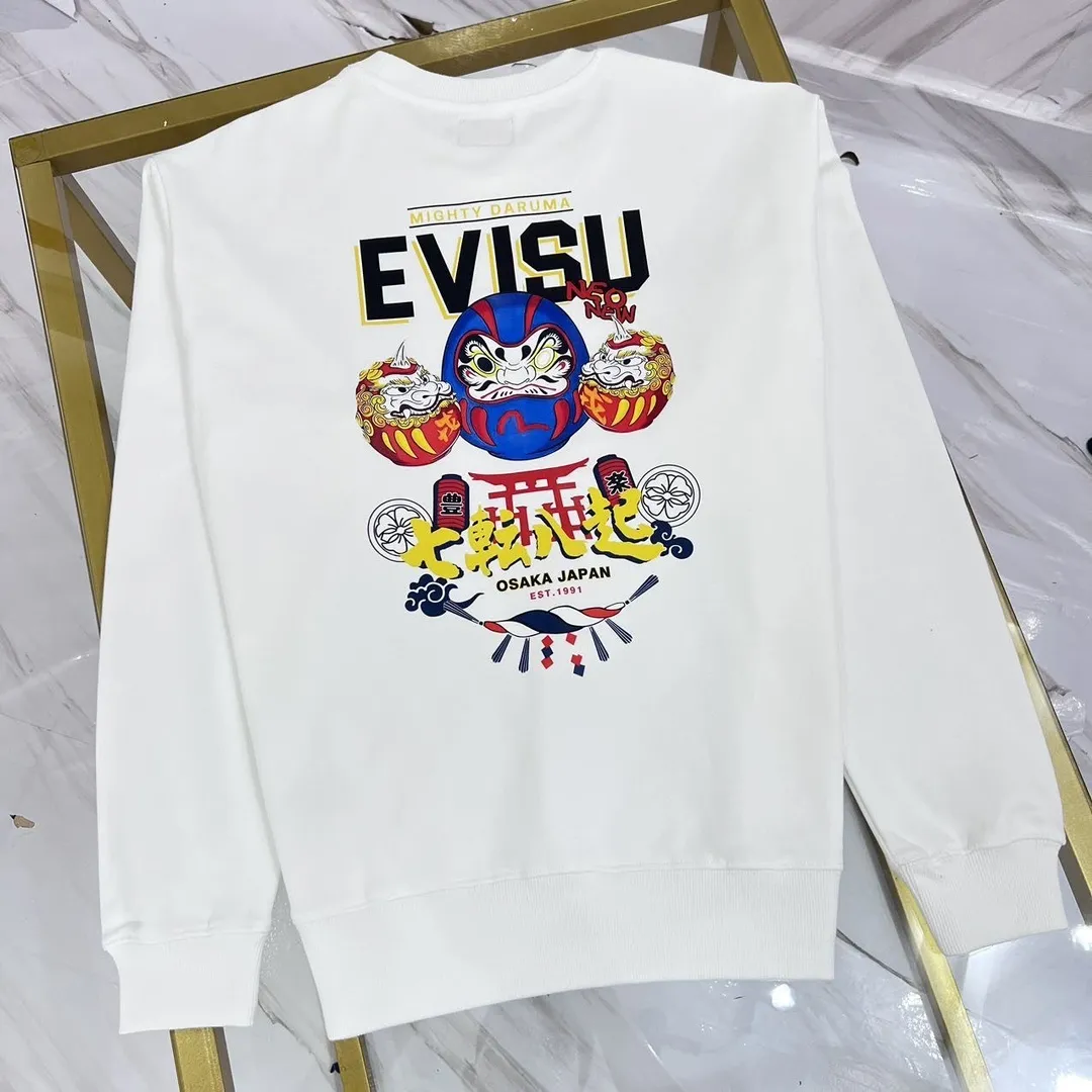 【EVISU 公式旗艦店】エヴィス 丸首の衛衣 スウェット ご好評に付き再入荷 240816