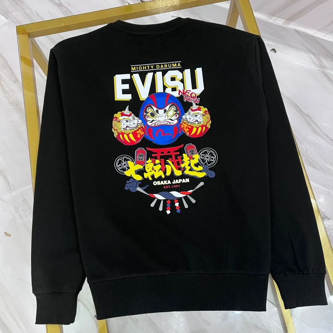 【EVISU 公式旗艦店】エヴィス 丸首の衛衣 スウェット ご好評に付き再入荷 240816