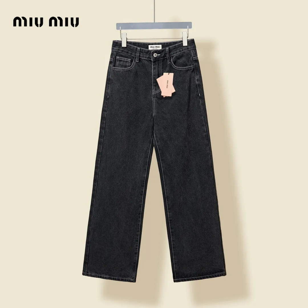【Miumiu  公式旗艦店】ミュウミュウ  ジーパン  ご好評に付き再入荷！ 241219
