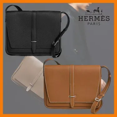【スリムで使いやすい♪】HERMES エルメス ★ カーフ革 ショルダー バッグ H074774CK89 H074774CK37  36*30.5*5CM 240919