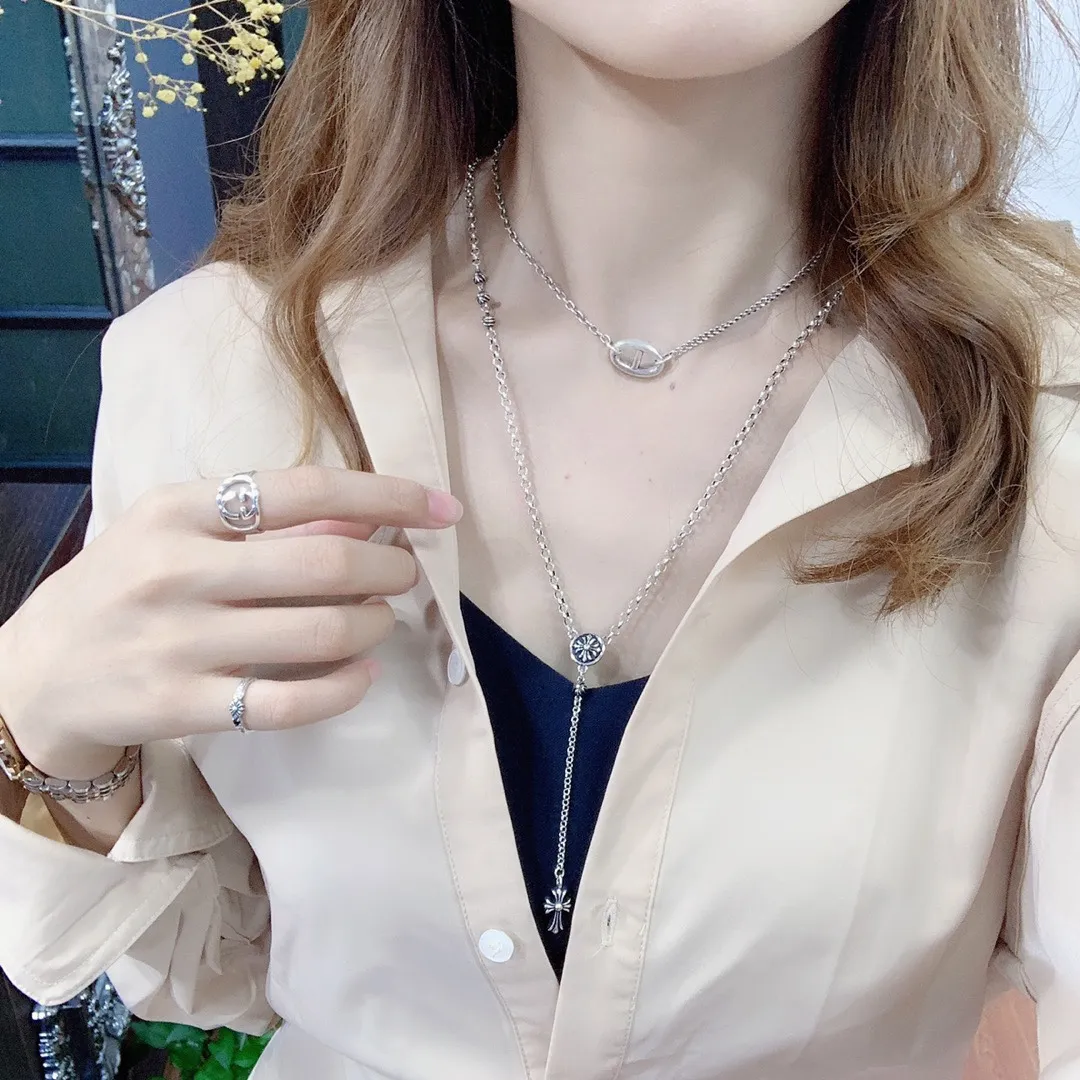 【CHROME HEARTS】ネックレス、新しいネックレス万能シンプルファッションオーナメント240812