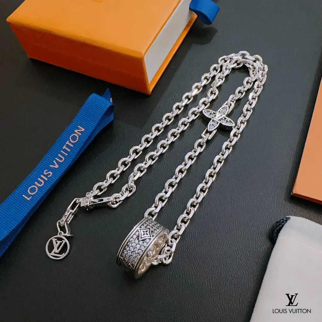 LV 【LOUIS VUITTON】ネックレス、新しいネックレス万能シンプルファッションオーナメント241015