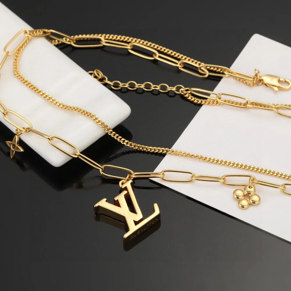 【LOUIS VUITTON】ネックレス、新しいネックレス万能シンプルファッションオーナメント 240813