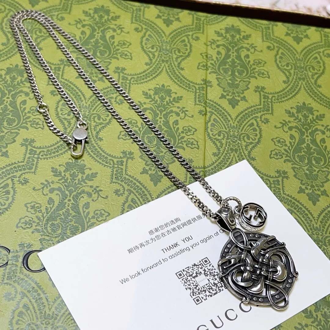 【GUCCI】ネックレス、新しいネックレス万能シンプルファッションオーナメント241015