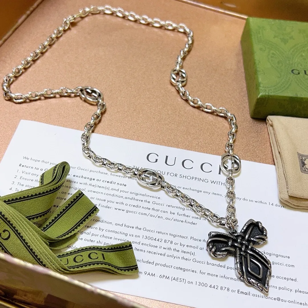 【GUCCI】ネックレス、新しいネックレス万能シンプルファッションオーナメント241015