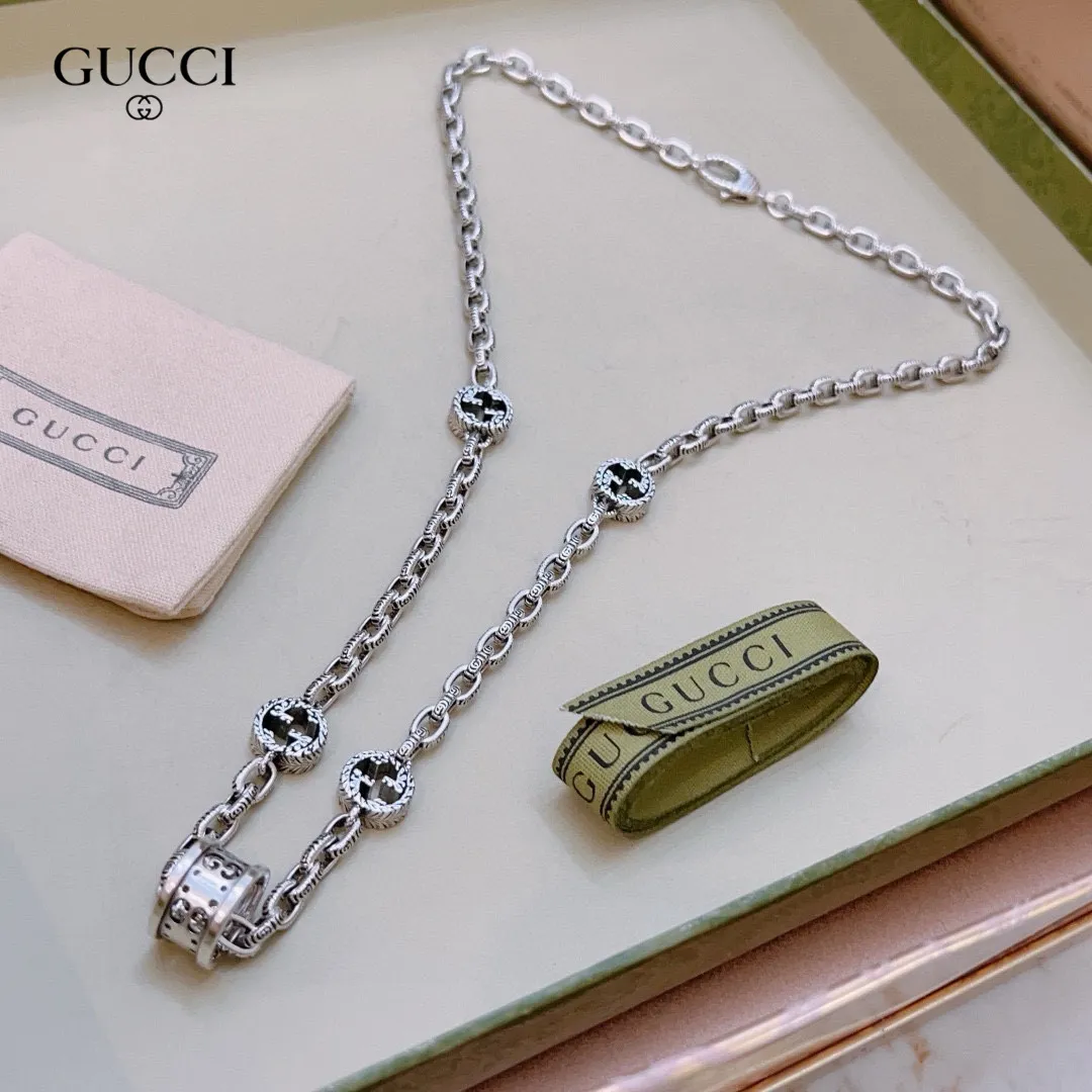 【GUCCI】ネックレス、新しいネックレス万能シンプルファッションオーナメント 240815