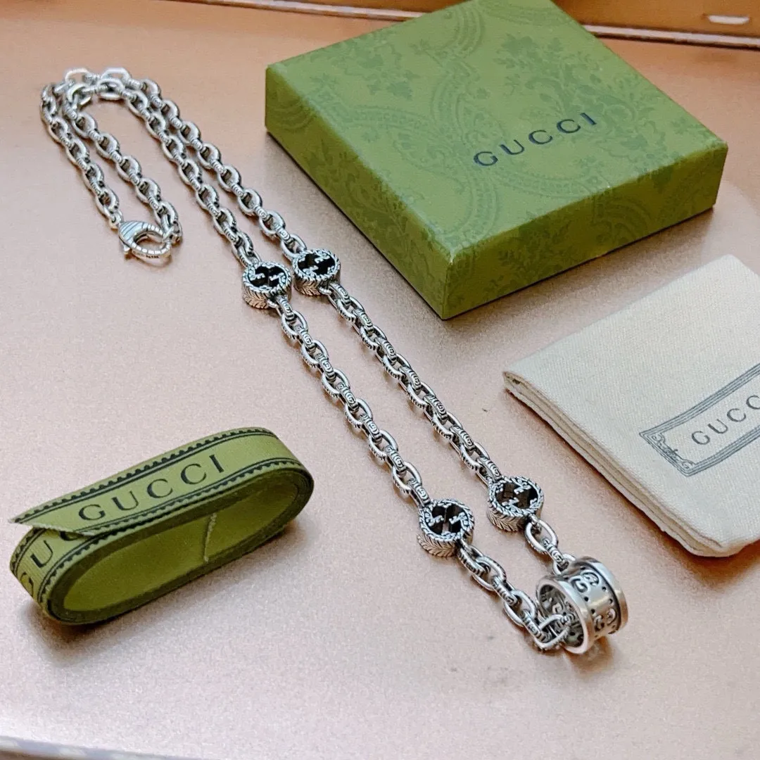 【GUCCI】ネックレス、新しいネックレス万能シンプルファッションオーナメント 240815