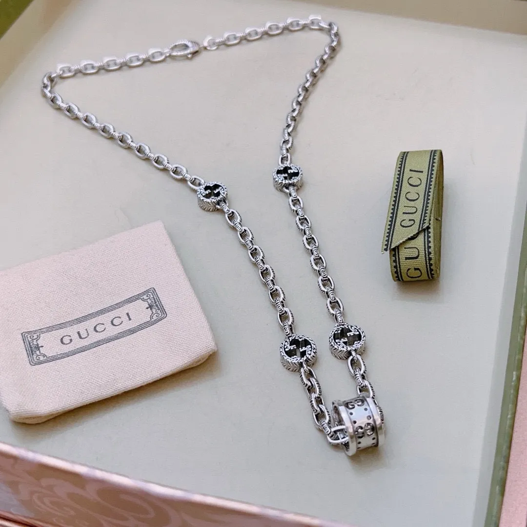 【GUCCI】ネックレス、新しいネックレス万能シンプルファッションオーナメント 240815