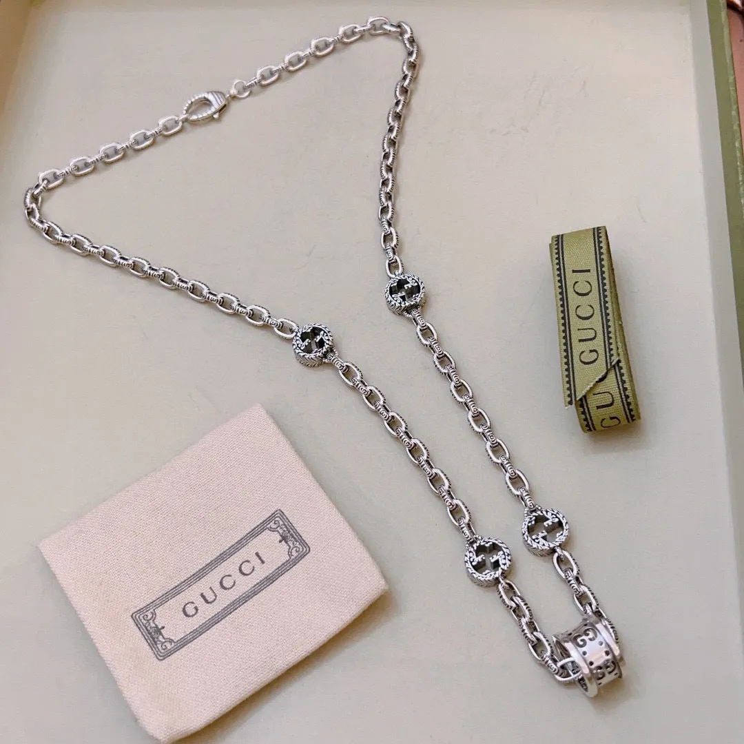 【GUCCI】ネックレス、新しいネックレス万能シンプルファッションオーナメント 240815