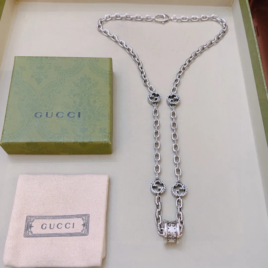 【GUCCI】ネックレス、新しいネックレス万能シンプルファッションオーナメント 240815