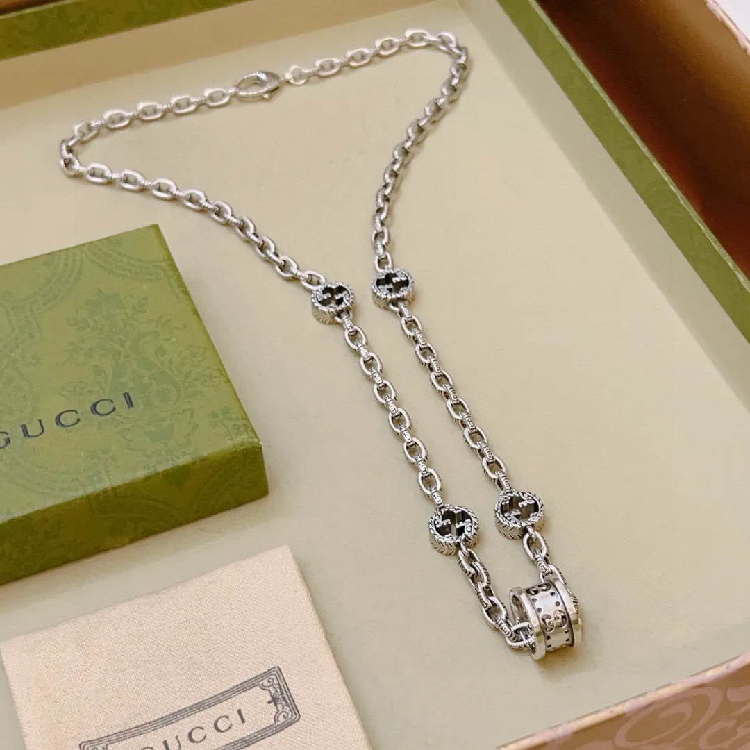 【GUCCI】ネックレス、新しいネックレス万能シンプルファッションオーナメント 240815