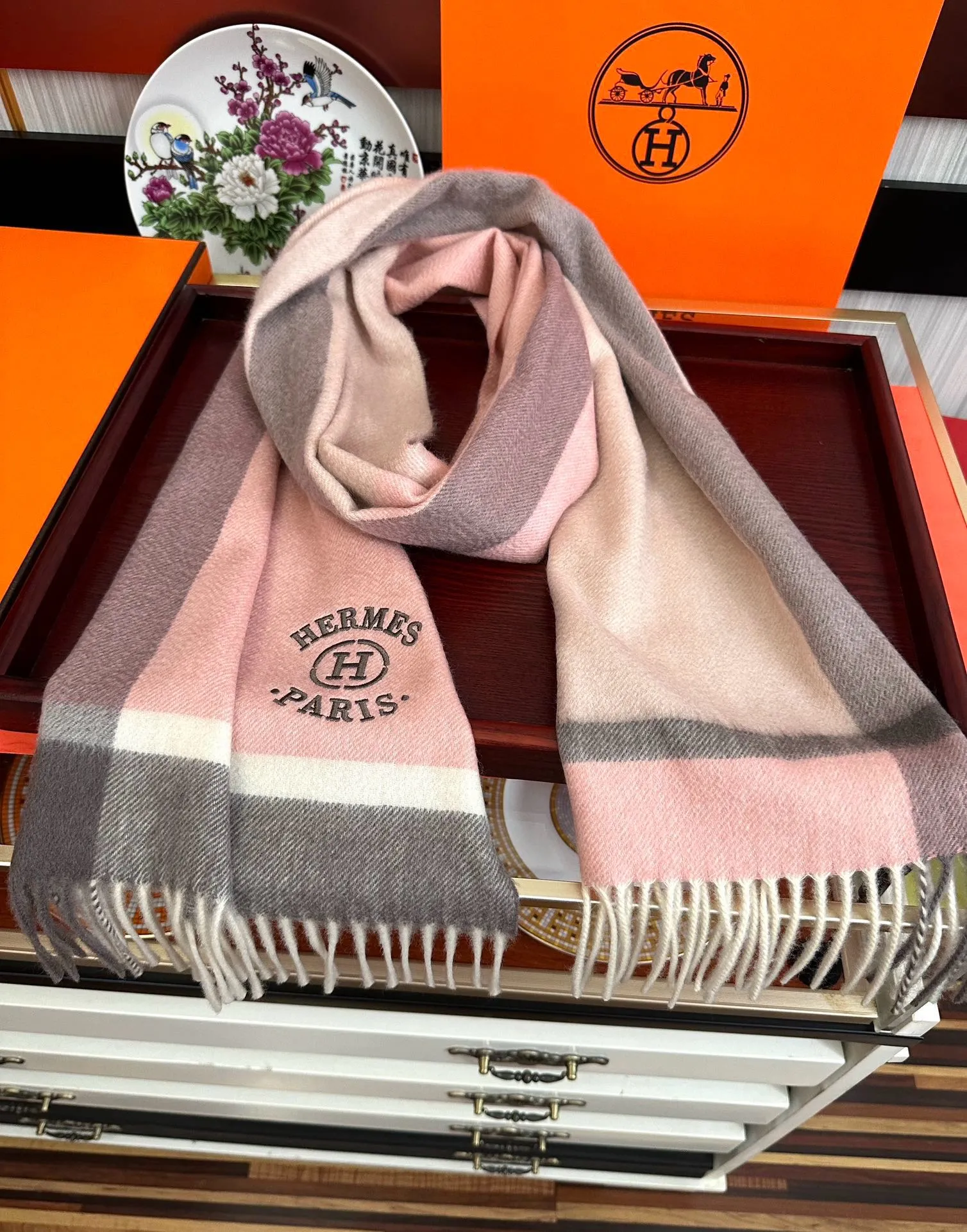 【HERMES エルメス 】スカーフ30*180CM  241210