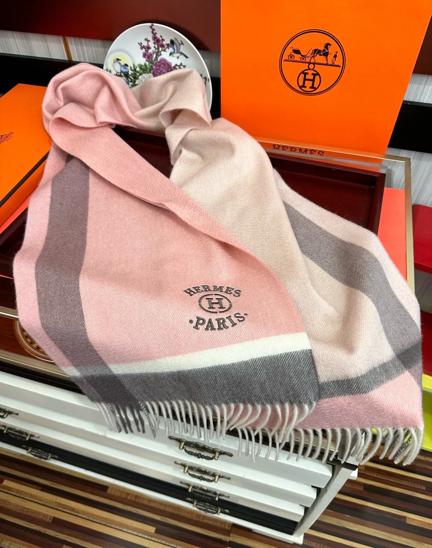 【HERMES エルメス 】スカーフ30*180CM  241210