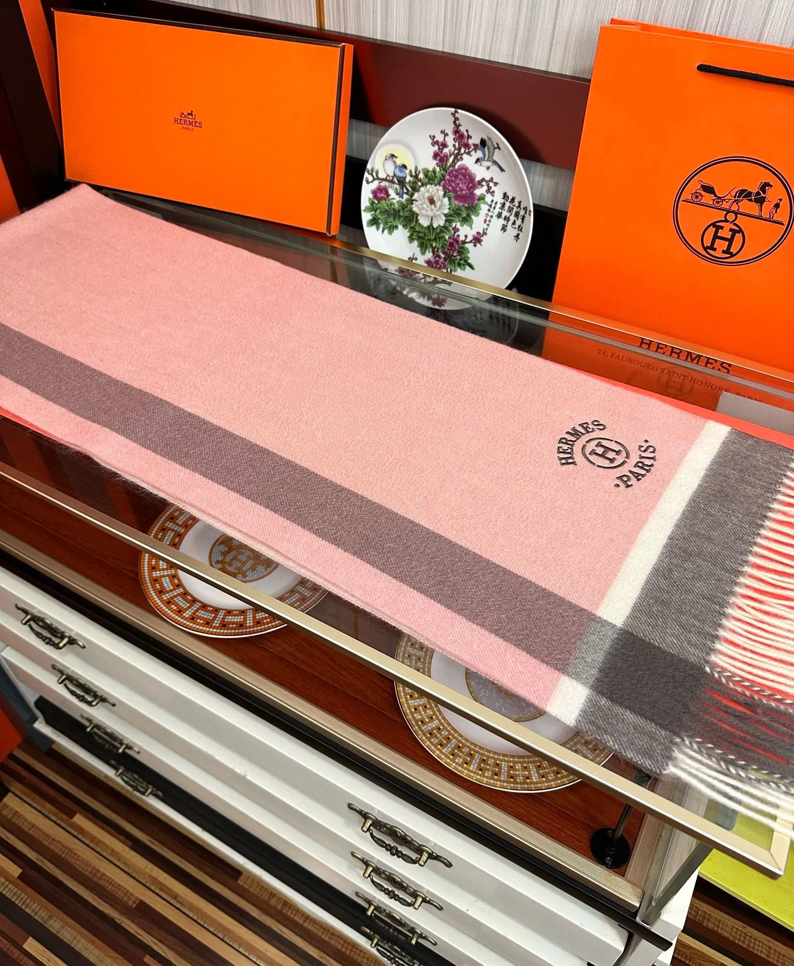 【HERMES エルメス 】スカーフ30*180CM  241210