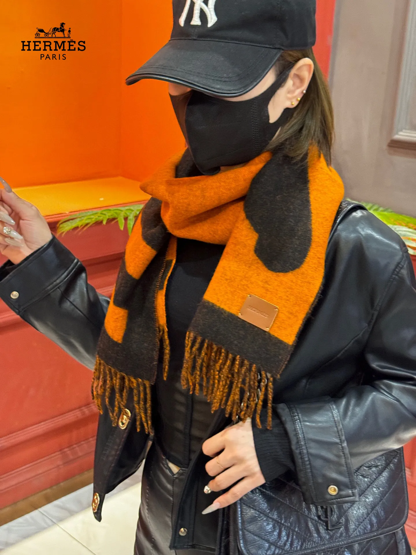 【HERMES エルメス 】スカーフ40*195CM  241210