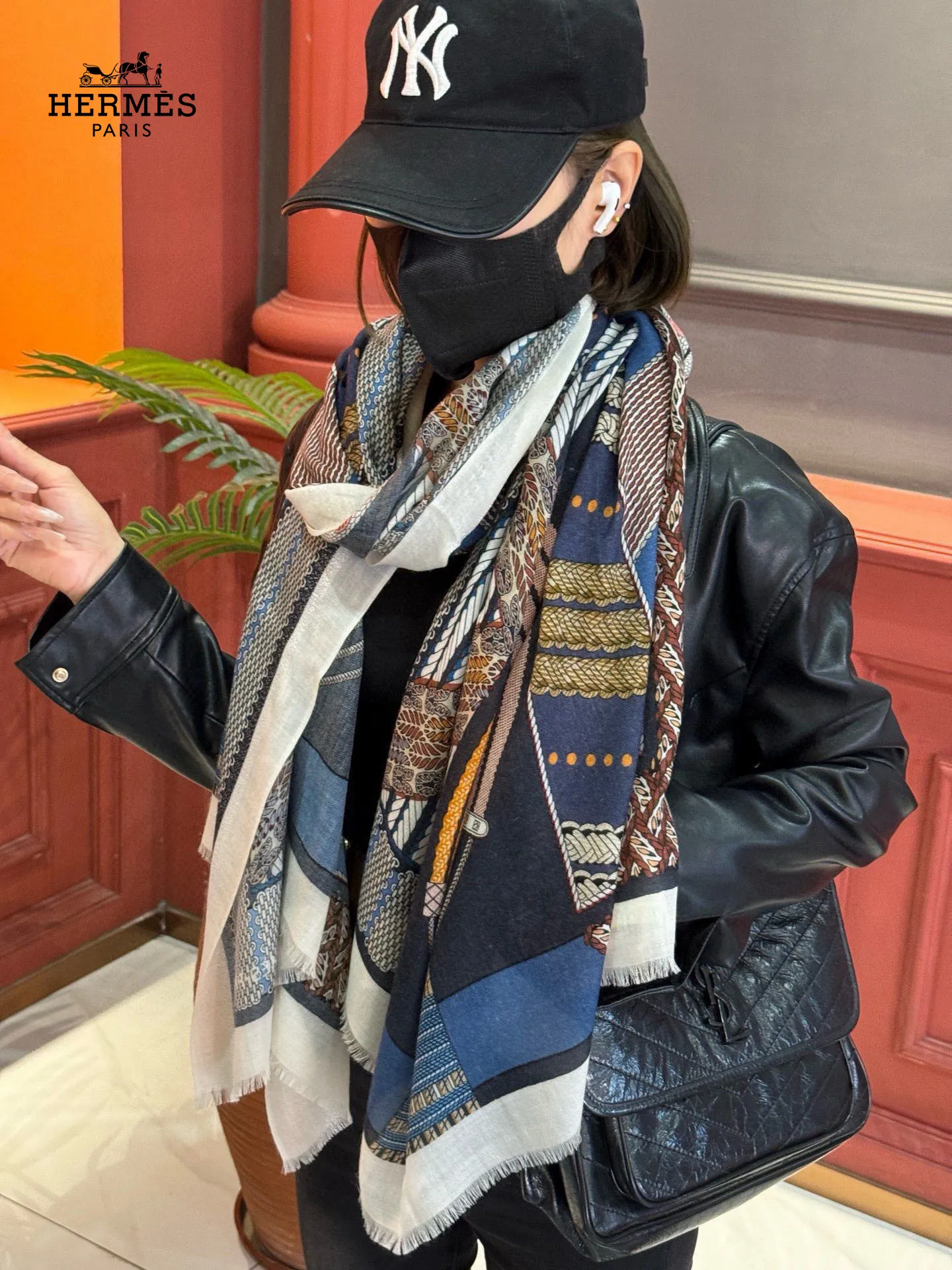 【HERMES エルメス 】スカーフ100*200CM  241210