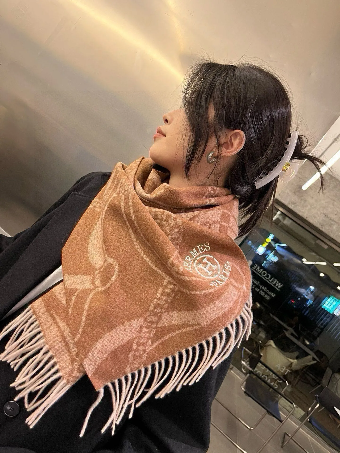 【HERMES エルメス 】スカーフ30*180CM  241210