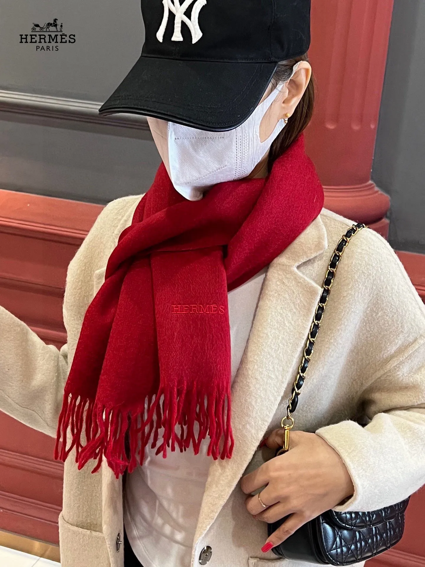 【HERMES エルメス 】スカーフ35*180CM  241210