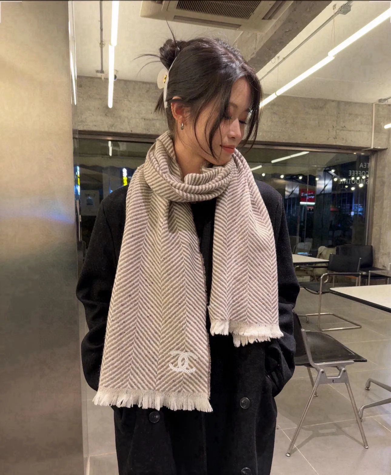 【CHANEL  シャネル 】スカーフ35*180CM  241209
