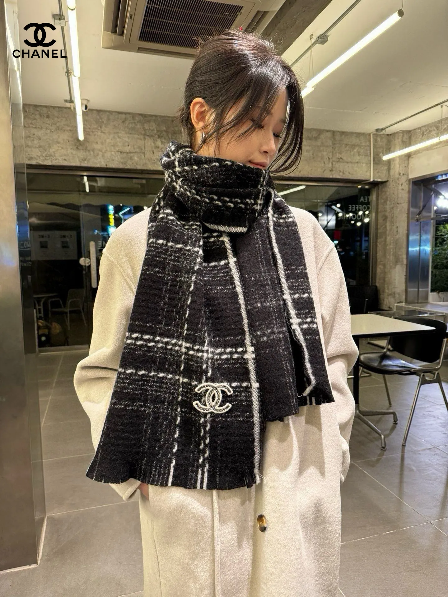 【CHANEL  シャネル 】スカーフ32*186CM  241209