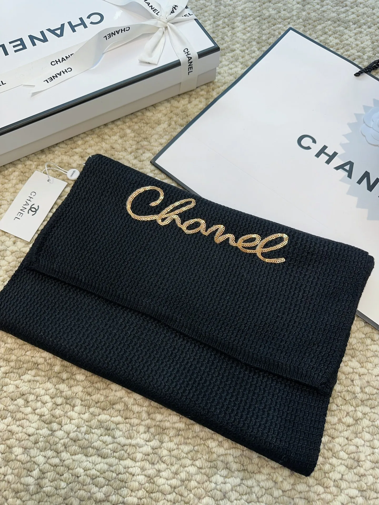 【CHANEL  シャネル 】スカーフ38*186CM  241209