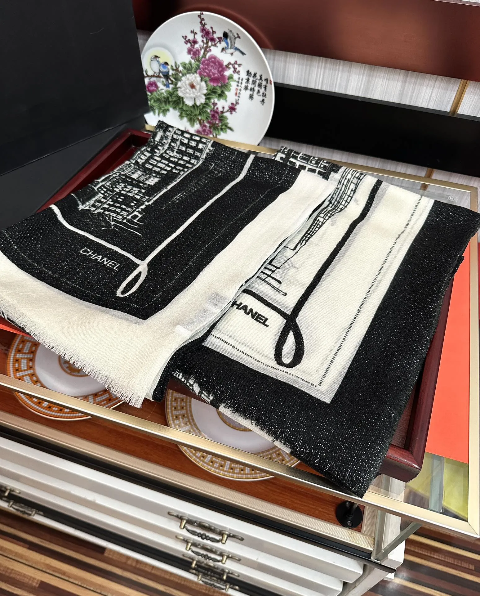 【CHANEL  シャネル 】スカーフ100*200CM  241209