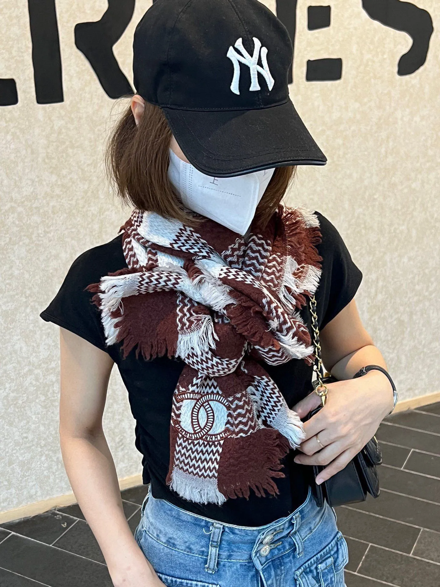 【CHANEL  シャネル 】スカーフ45*200CM  241209