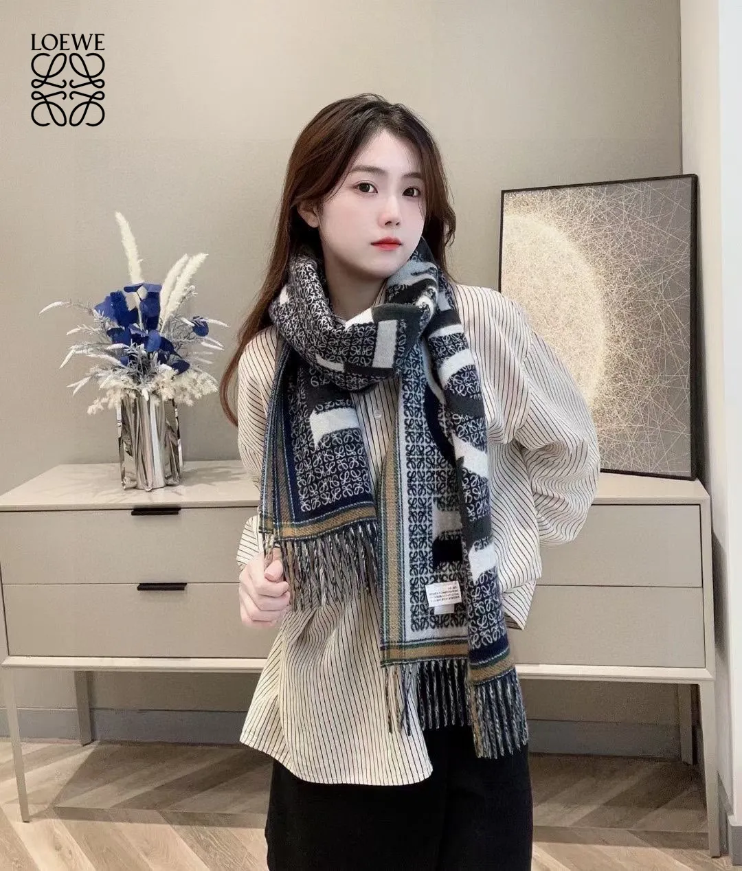 【LOEWE ロエベ】スカーフ 30*180CM   241207