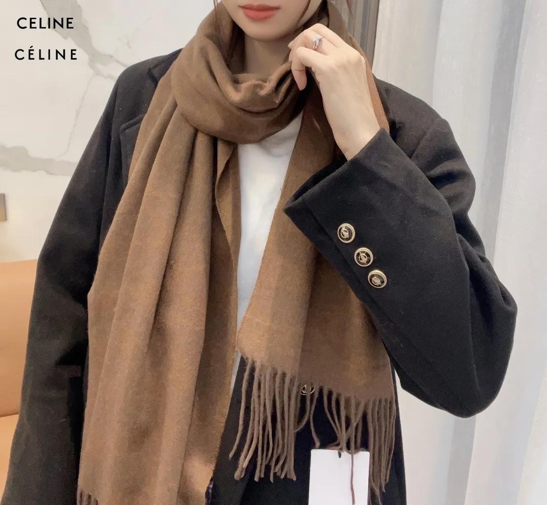 【CELINE セリーヌ】スカーフ 37*200CM  241108