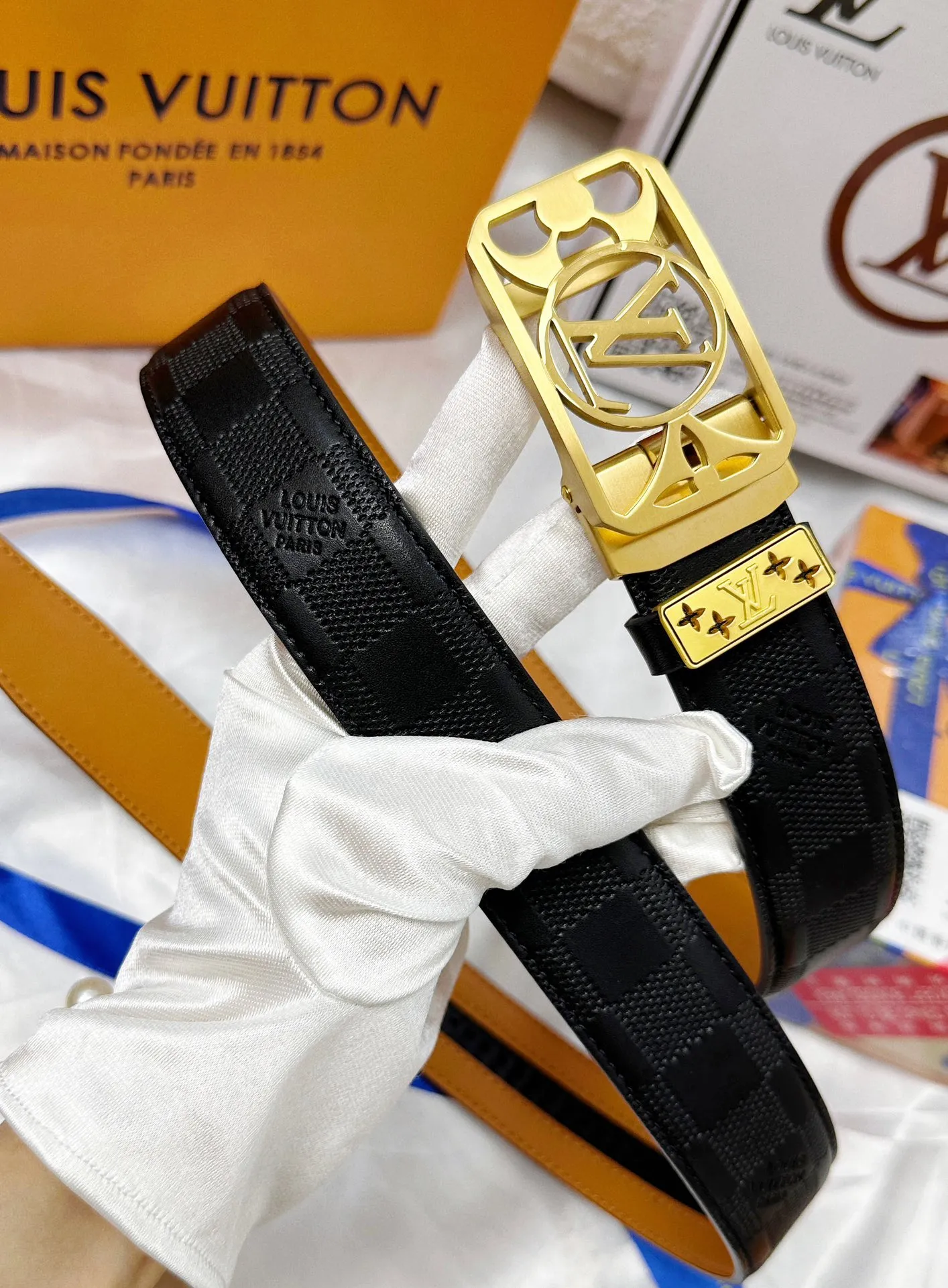 【LOUIS VUITTON】(ルイヴィトン) 3.8cmベルト メンズ  24706