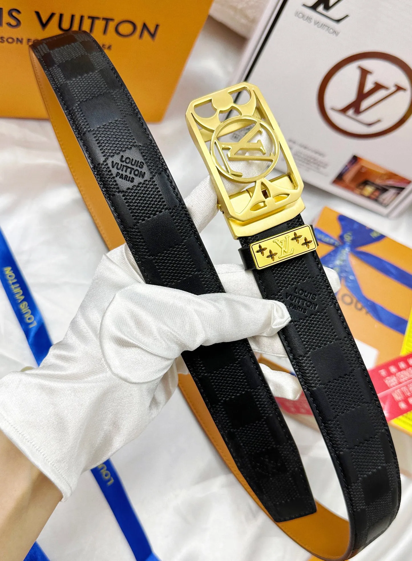【LOUIS VUITTON】(ルイヴィトン) 3.8cmベルト メンズ  24706