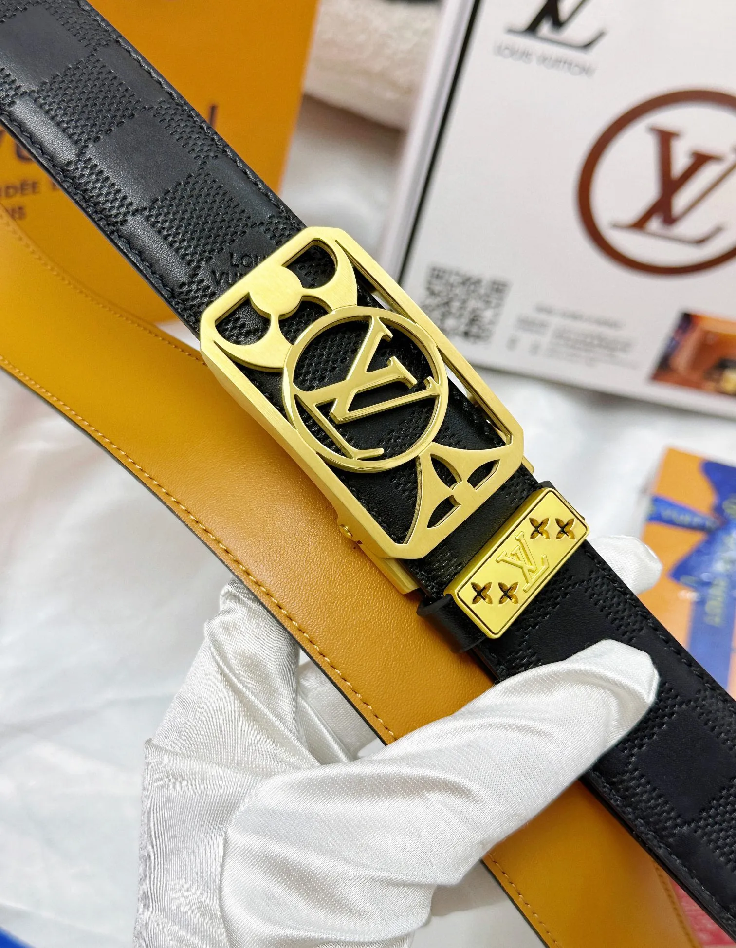 【LOUIS VUITTON】(ルイヴィトン) 3.8cmベルト メンズ  24706