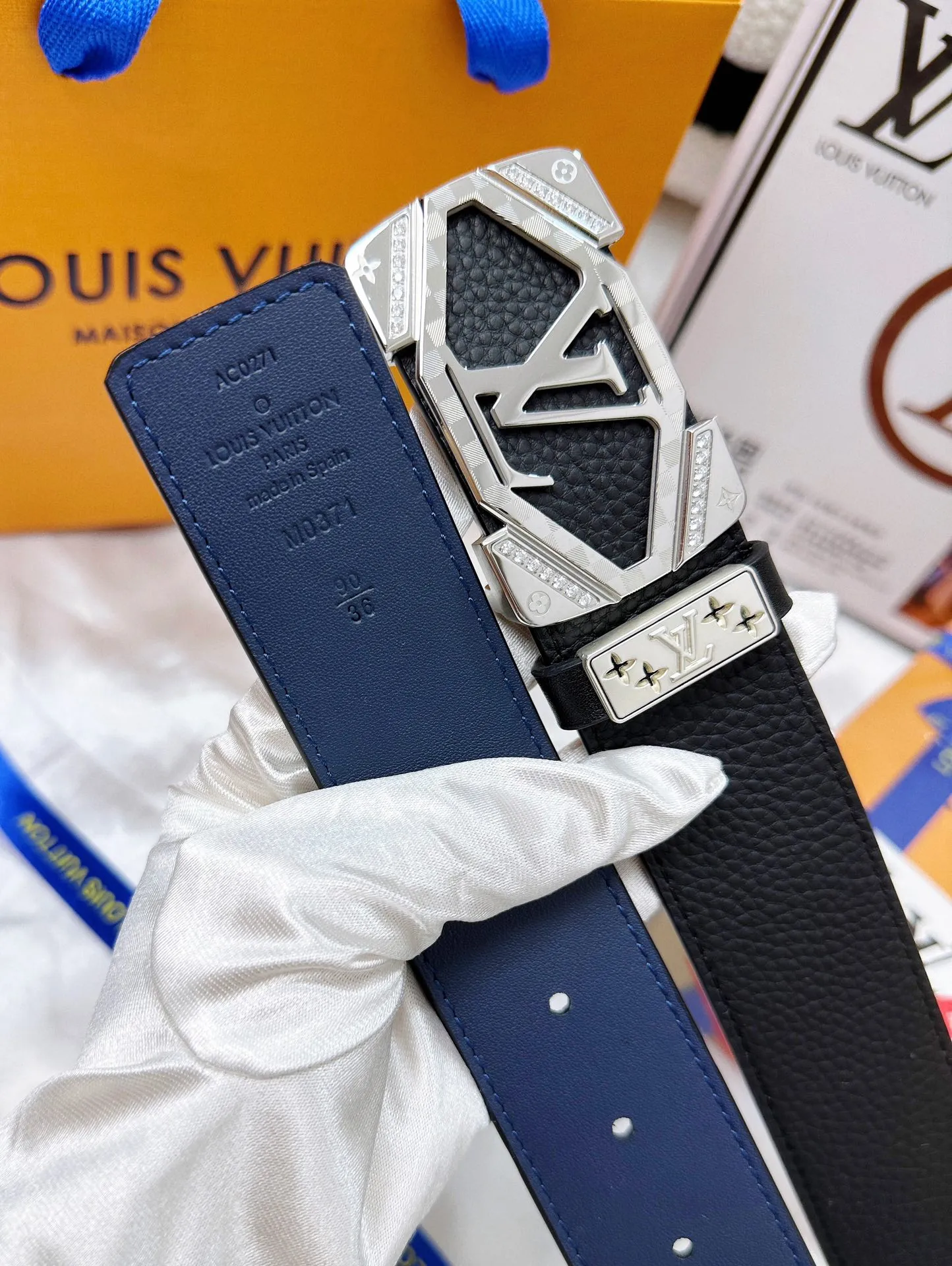 【LOUIS VUITTON】(ルイヴィトン) 3.8cmベルト メンズ  24706